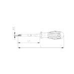 İzeltaş Rod 6x100 mm Yıldız Tornavida