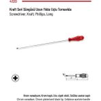 İzeltaş Tornavida Uzun Yıldız (Kraft Seri) 6*500