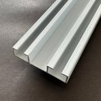 İzen Iki Kanallı Alüminyum Beyaz Perde Rayı (48MM) Düz Ikili Korniş - 130 cm