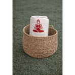 Izera.handcrafted Yoga Baskılı Bambu Orijinal Müslin Peştemal Örtü Yıkanmış (95x200)