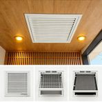 Izgara, 12 x 30 Dönüş Hava Izgarası Havalandırma Kapağı - Duvar/Tavan için Çelik Kanal Açılışı, Tavan Araları, Hangarlar ve Evler için Çıkarılabilir Yüz/Kapı - Beyaz Filtre Izgarası Aksesuarı