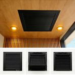 Izgara, 16 x 48 inç Dönüş Hava Izgarası - Duvar ve Tavan için Çelik Havalandırma Kapağı, Tavan Araları, Barakalar ve Evler için Çıkarılabilir Yüz/Kapı Filtresi Izgarası - Siyah Kanal Açma Boyutu