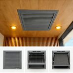 Izgara, Dönüş Hava Izgarası 18"x48" - Duvar/Tavan için Çelik Havalandırma Kapağı, Çıkarılabilir Yüz/Kapı, Tavan Araları, Barakalar, Evler için İdeal - Gri Dönüş Hava Filtresi Izgaraları