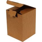 İzivo Kraft 12x12x16 cm 100 Adet Kilitli Kargo Kutusu