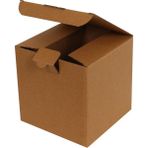 Izıvo Kraft Kilitli Kutu / Ebat: 14 x 14 x 14 Cm (100 Adet)