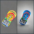 İzmir 2 Li Polyester Kabartmalı Terlik Magnet. 4 Cm X 8,5 Cm Dekoratif Hediyelik Buzdolabı Süsü (Kod:1375)