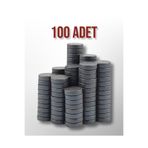 izmir Bitpazarı 100 Adet Mini Yuvarlak Magnet Mıknatısı - 1.5 Cm Çapında Mıknatıs -