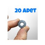 izmir Bitpazarı 20 Adet Delikli Magnet & Maket & Hobi Işleri Için Mıknatıs - ( 17mm X 3mm )