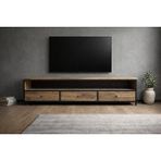 İzmir Masif Izmir Masif Layla Tv Ünitesi – Modern Ahşap, Şık ve Dayanıklı, kum beji rengi (200X40X50 Cm)