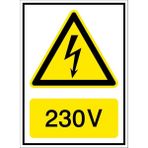 İzmir Serifgari 230V Galvaniz Uyarı Levhası 25 x 35 cm