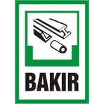 İzmir Serifgari Bakır Galvaniz Uyarı Levhası 35 x 50 cm