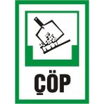 İzmir Serifgari Çöp Galvaniz Uyarı Levhası 35 x 50 cm