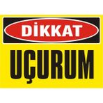 İzmir Serifgari Dikkat Uçurum Galvaniz Uyarı Levhası 25 x 35 cm
