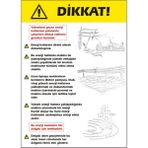 İzmir Serifgari Dikkat (Yükselen Enerji Hatlarında Çalışırken Yapılması Gerekenler) Galvaniz Uyarı Levhası 17,5 x 25 cm