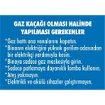 İzmir Serifgari Gaz Kaçağı Olması Halinde Yapılması Gerekenler (....) 2.6 mm PVC Uyarı Levhası 17,5 x 25 cm