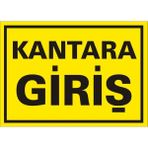İzmir Serifgari Kantara Giriş Galvaniz Uyarı Levhası 25 x 35 cm