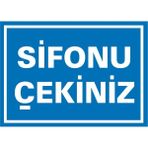 İzmir Serifgari Sifonu Çekiniz (Kendinden Yapışkanlı Etiket) 25 x 35 cm