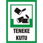 İzmir Serifgari Teneke Kutu Galvaniz Uyarı Levhası 25 x 35 cm