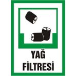 İzmir Serifgari Yağ Filtresi Galvaniz Uyarı Levhası 35 x 50 cm