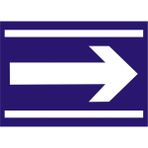İzmir Serifgari Yönlendirme Lacivert Ok İşareti Galvaniz Uyarı Levhası 35 x 50 cm