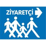 İzmir Serifgari Ziyaretçi Galvaniz Uyarı Levhası 17,5 x 25 cm
