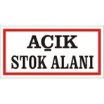 İzmir Serigrafi Açık Stok Alanı 2.6 mm PVC Uyarı Levhası 17 x 35 cm