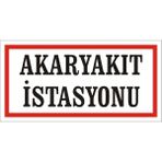 İzmir Serigrafi Akaryakıt Istasyonu 2.6 mm PVC Uyarı Levhası 17 x 35 cm