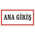 İzmir Serigrafi Ana Giriş Galvaniz Uyarı Levhası 17 x 35 cm