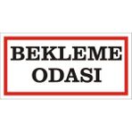 İzmir Serigrafi Bekleme Odası Galvaniz Uyarı Levhası 17 x 35 cm