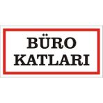 İzmir Serigrafi Büro Katları Galvaniz Uyarı Levhası 17 x 35 cm