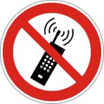 İZMİR SERİGRAFİ CEP TELEFONU YASAKTIR 30CM ÇAP 2.6 mm PVC UYARI LEVHASI