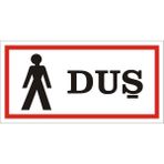 İzmir Serigrafi Duş (Bay) Galvaniz Uyarı Levhası 17 x 35 cm