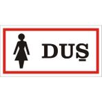 İzmir Serigrafi Duş (Bayan) 2.6 mm PVC Uyarı Levhası 17 x 35 cm