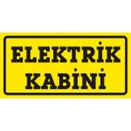 İzmir Serigrafi Elektrik Kabini 2.6 mm PVC Uyarı Levhası 17 x 35 cm
