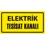 İzmir Serigrafi Elektrik Tesisat Kanalı 2.6 mm PVC Uyarı Levhası 17 x 35 cm