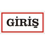 İzmir Serigrafi Giriş Galvaniz Uyarı Levhası 17 x 35 cm