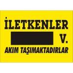 İzmir Serigrafi İletkenler . V Akım Taşımaktadır 2.6 mm PVC Uyarı Levhası 17,5 x 25 cm