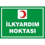 İzmir Serigrafi İlkyardım Noktası 2.6 mm PVC Uyarı Levhası 35 x 50 cm
