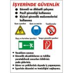 İzmir Serigrafi İş Yerinde Güvenlik Galvaniz Uyarı Levhası 25 x 35 cm