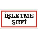 İzmir Serigrafi Işletme Şefi Galvaniz Uyarı Levhası 17 x 35 cm