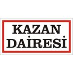 İzmir Serigrafi Kazan Dairesi Galvaniz Uyarı Levhası 17 x 35 cm