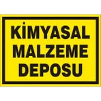 İzmir Serigrafi Kimyasal Malzeme Deposu Galvaniz Uyarı Levhası 17,5 x 25 cm
