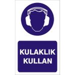 İzmir Serigrafi Kulaklık Kullan (Kendinden Yapışkanlı Etiket) 15 x 25 cm
