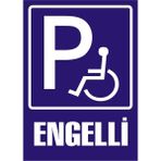 İzmir Serigrafi (Park) Engelli 2.6 mm PVC Uyarı Levhası 25 x 35 cm