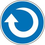 İZMİR SERİGRAFİ Sağa Çevirerek Aç 30 cm Çap 2.6 mm PVC Uyarı Levhası