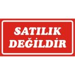 İzmir Serigrafi Satılık Değildir Galvaniz Uyarı Levhası 17 x 35 cm