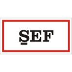 İzmir Serigrafi Şef Galvaniz Uyarı Levhası 17 x 35 cm