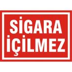 İzmir Serigrafi Sigara İçilmez Galvaniz Uyarı Levhası 25 x 35 cm