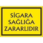 İzmir Serigrafi Sigara Sağlığa Zararlıdır 2.6 mm PVC Uyarı Levhası 17,5 x 25 cm