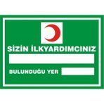İzmir Serigrafi Sizin İlkyardımcınız .... Bulunduğu Yer: .... Galvaniz Uyarı Levhası 17,5 x 25 cm
